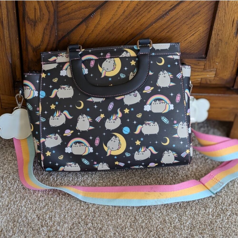 Loungefly Pusheen Kitty Cat Rainbow Unicorn Crossbody Bag - Picture 2 of 6